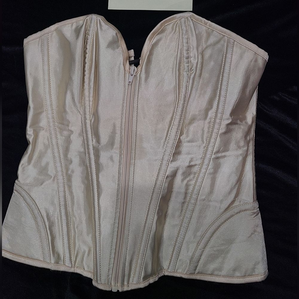 Vintage Elegant Cream Corset Top